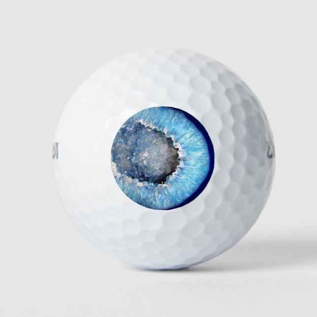 Pelotas De Golf Geode de cristal azul de caída (Anverso)