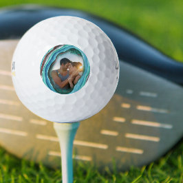 Pelotas De Golf Geode en verde azul turquesa con tu foto