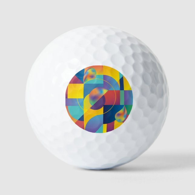 Pelotas De Golf Geométrica Creativa: Cubierta de cosecha abstracta (Anverso)