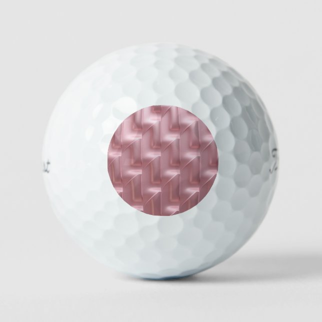 Pelotas De Golf Geométrica rosa de la moda - Destacar en el curso (Anverso)