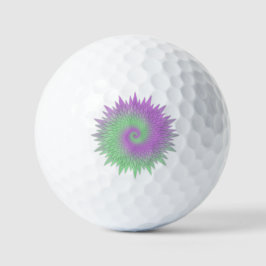 Pelotas De Golf Geométrico Púrpura y Verde