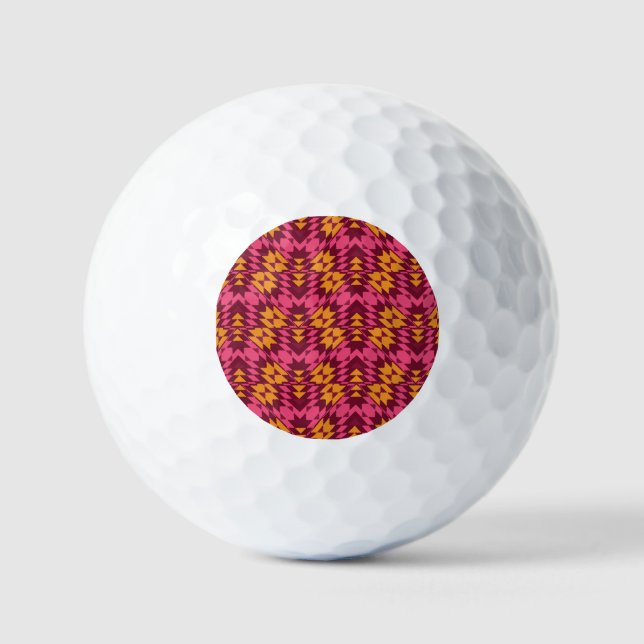 Pelotas De Golf Geométrico sin tiempo: patrón sin foco (Anverso)