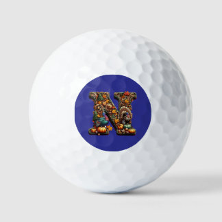 Pelotas De Golf Gift Letter N Thanksgiving style 