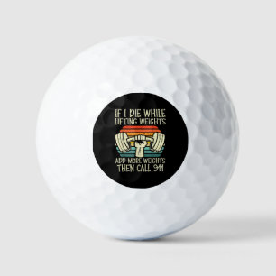 Pelotas De Golf Gimnasio Si Muero Levantando Pesa Graciosa Fitness