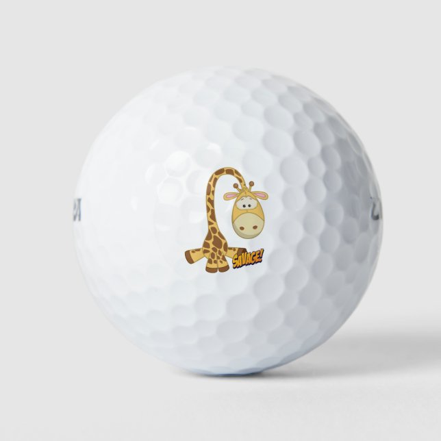 Pelotas De Golf Giraffe Cute Kawaii Personalizado (Anverso)