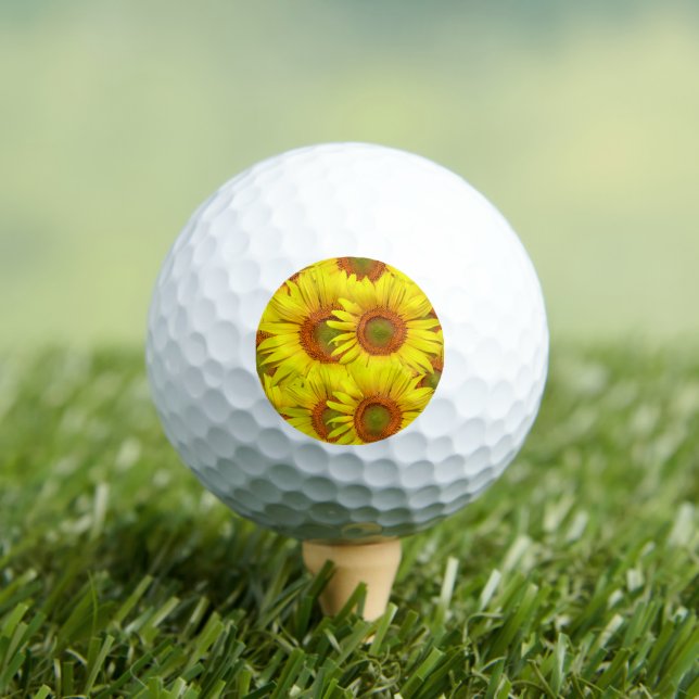 Pelotas De Golf Girasoles Floral Rústico Verano Amarillo Bodas (Camiseta in situ)
