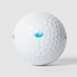 Pelotas De Golf Girly blue flower watercolor nature art