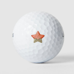 Pelotas De Golf Girly Naranja Gold Starfish