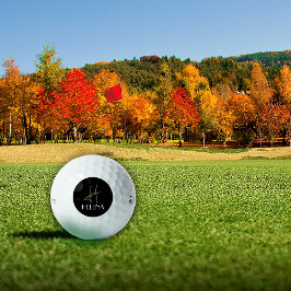 Pelotas De Golf Giro boho acuarela inicial H negro