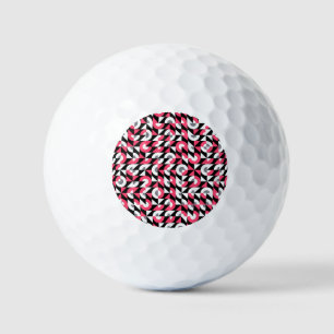 Pelotas De Golf Glitch vintage: Patrón abstracto geométrico