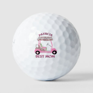 Pelotas De Golf Glitz Fun Glam Rosa Oro Mejor Carrito De Mamá