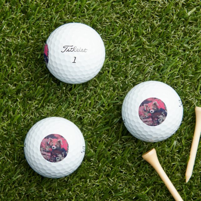 Pelotas De Golf GlitzyAnimal_RedPanda_005 (Césped in situ)