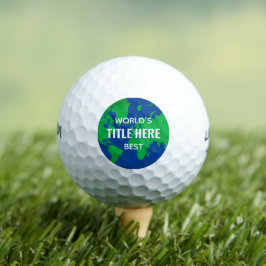 Pelotas De Golf Globo de título personalizado el mejor del mundo