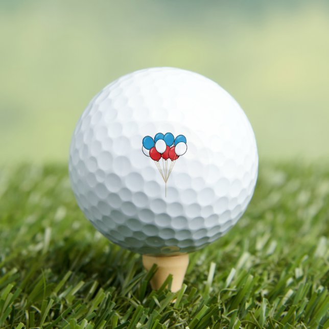 Pelotas De Golf Globos patrióticos de Blue White Red (Camiseta in situ)