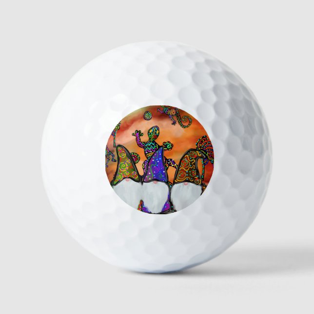 Pelotas De Golf Gnome Art (Anverso)