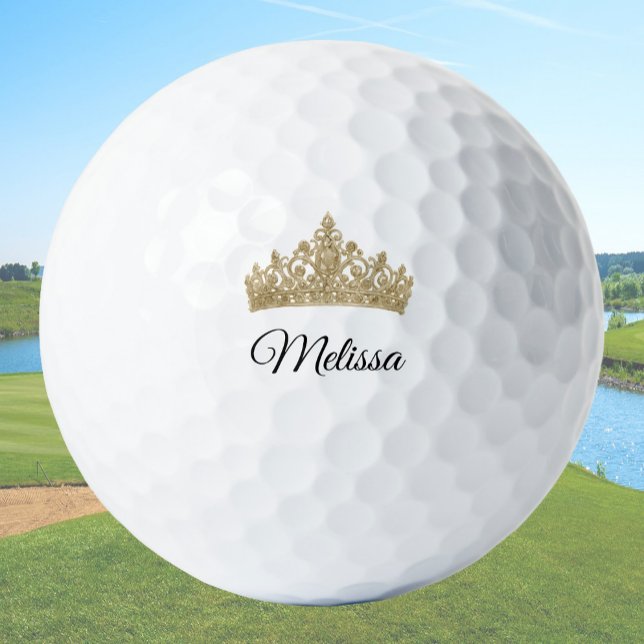 Pelotas De Golf Gold Crown and Custom Name Pretty (Subido por el creador)