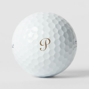 Pelotas De Golf Gold Script Monograma Titular Pro VI