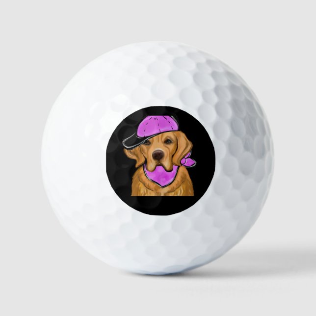 PELOTAS DE GOLF GOLDEN RETRIEVER (Anverso)