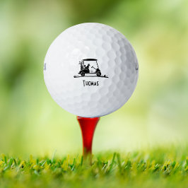 Pelotas De Golf Golden Retriever In Cart Name