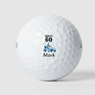 Pelotas De Golf Golf 60 cumpleaños temática para golfista
