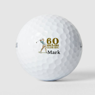 Pelotas De Golf Golf 60 cumpleaños temática para golfista
