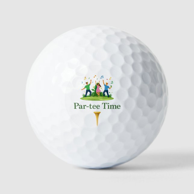Pelotas De Golf Golf Ball | Par-tee Time Funny Gift (Anverso)