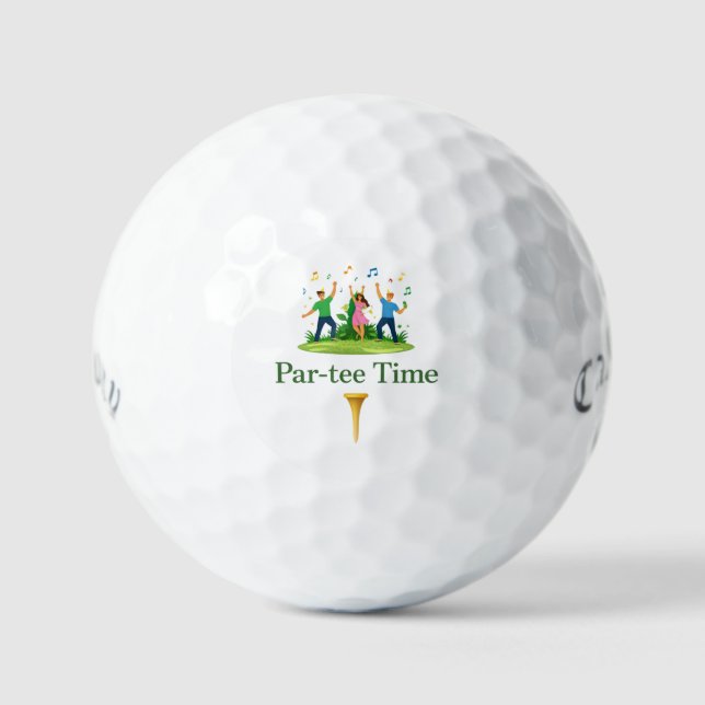 Pelotas De Golf Golf Ball | Par-tee Time Funny Gift (Anverso)