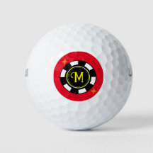 Golf Ball - Poker Personalizado (añadir inicial)