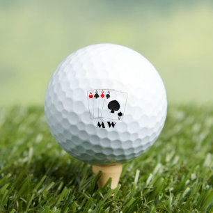 Pelotas De Golf Golf Balls Monogramado Diseño de Cuatro Ases