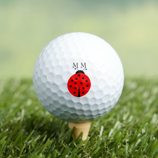 Pelotas De Golf Golf Balls Monogramado Diseño de Ladybug (Camiseta in situ)