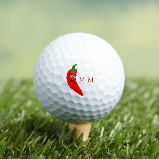 Pelotas De Golf Golf Balls Red Chili Pepper Design (Camiseta in situ)