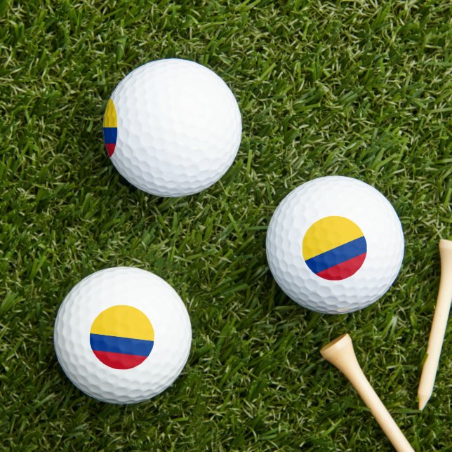 Pelotas De Golf Golf / Bandera / Bandera de Colombia (Césped in situ)