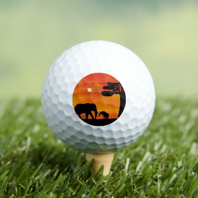 Pelotas De Golf Golf Belephant, ,cielo ,animales ,amanecer ,natura (Camiseta in situ)