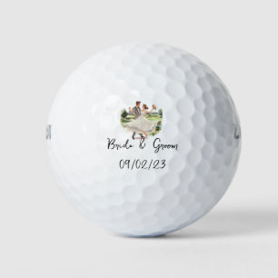 Pelotas De Golf Golf Bride y Groom Boda