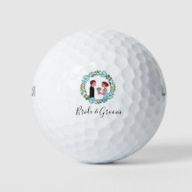 Golf Bride y Groom boda Golf Balls