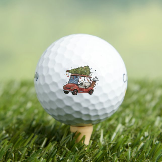 Pelotas De Golf Golf Cart Christmas Tree Golf Lover Gift (Camiseta in situ)