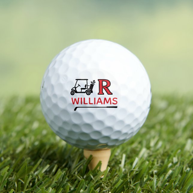Pelotas De Golf Golf Cart with Custom R Initial Mark (Camiseta in situ)