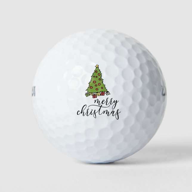 Pelotas De Golf Golf Christmas Tree Feliz Navidad (Anverso)