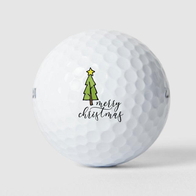 Pelotas De Golf Golf Christmas Tree Feliz Navidad (Anverso)