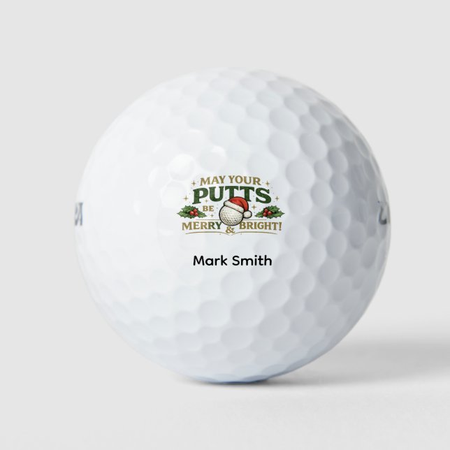 Pelotas De Golf Golf con tema de Navidad (Anverso)