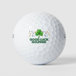 Pelotas De Golf Golf de buena suerte, golf con shamrock y té