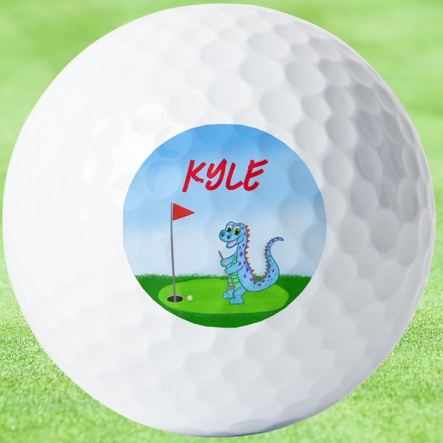 Pelotas De Golf Golf de Dinosaurio Adorable Personalizado (Subido por el creador)