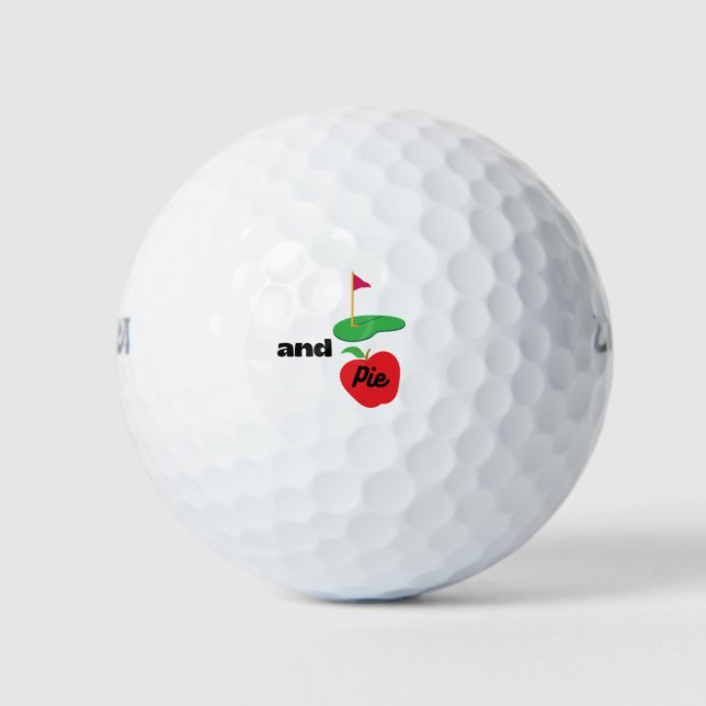 Pelotas De Golf Golf divertido y Apple Pie Lover (Anverso)