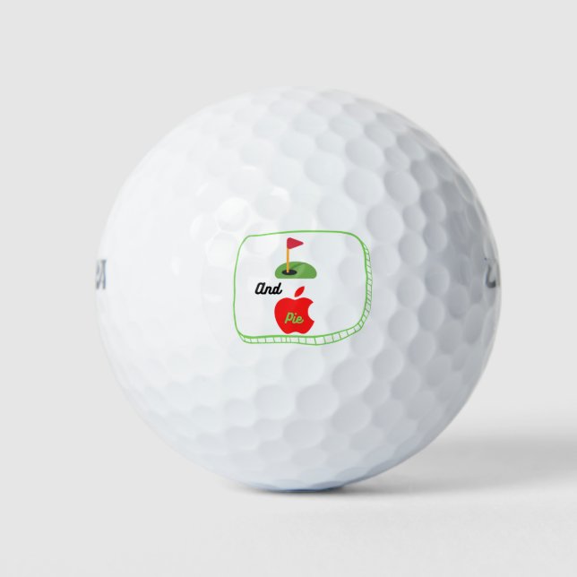 Pelotas De Golf Golf divertido y Apple Pie Lover (Anverso)