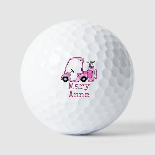 Pelotas De Golf Golf El tema rosa para la mujer golfista (Anverso)
