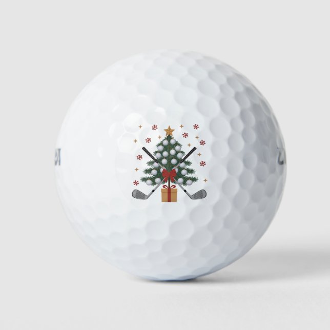Pelotas De Golf Golf Equipment Christmas Tree Christmas Golf (Anverso)