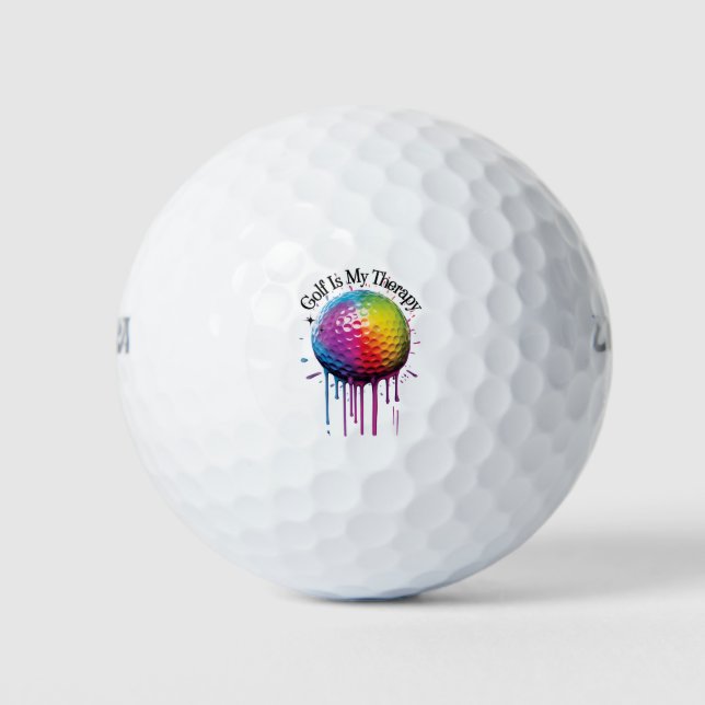 Pelotas De Golf Golf es mi terapia | Gracioso Golf (Anverso)