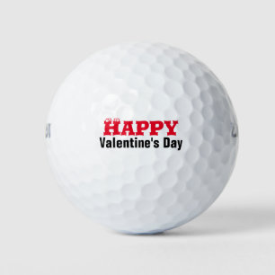 Pelotas De Golf Golf Feliz Día de San Valentín con divertidas letr