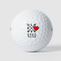 Golf Feliz Día de San Valentín te ama con el coraz