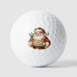 Pelotas De Golf Golf Feliz Navidad con Santa Claus
